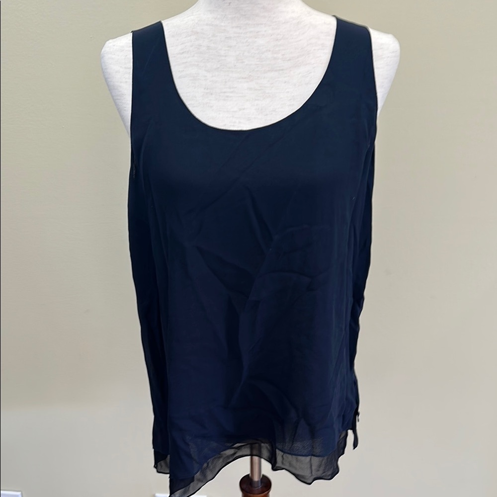 Vince Navy Blue and Black  Sleeveless blouse